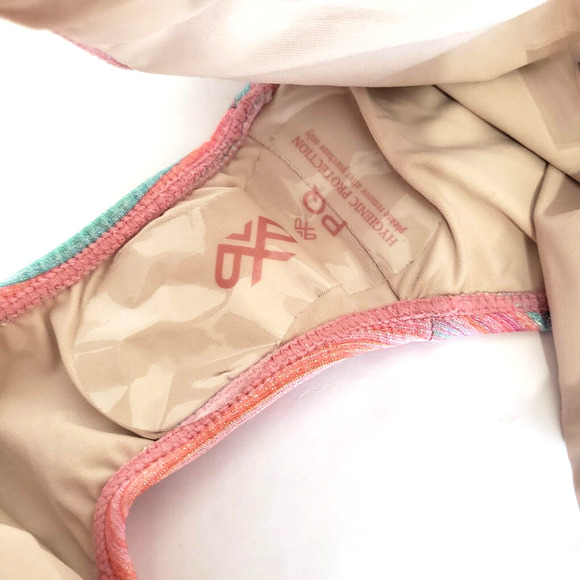 NEW!! PQ Swim SIZE 12 Ayah Cut Out Sparkle Pink Multicolor One Piece Swimsuit - Picture 2 of 7